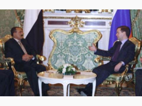 صالح يعلن دعم اليمن للسفن الروسية في محاربة القرصنة