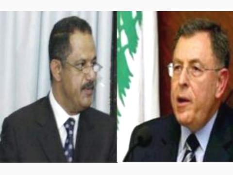 جلسة مباحثات يمنية لبنانية عقدت في صنعاء