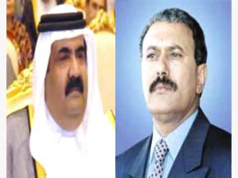 أمير قطر يؤكد دعم بلاده  للوحدة اليمنية في اتصال مع الرئيس