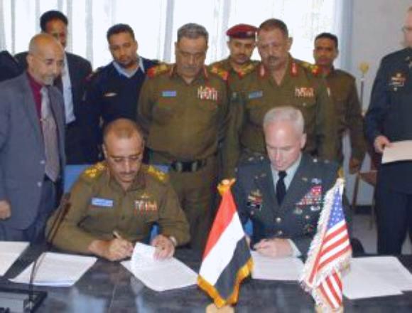توقيع اتفاقية للتعاون العسكري بين اليمن وأمريكا