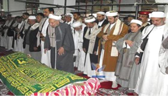 تشييع جثمان مفتي اليمن القاضي العلامة محمد بن أحمد الجرافي