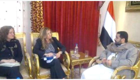 حميد الاحمر يلتقي وفد منظمة هيومن رايتس  ووتش الذي يزور اليمن