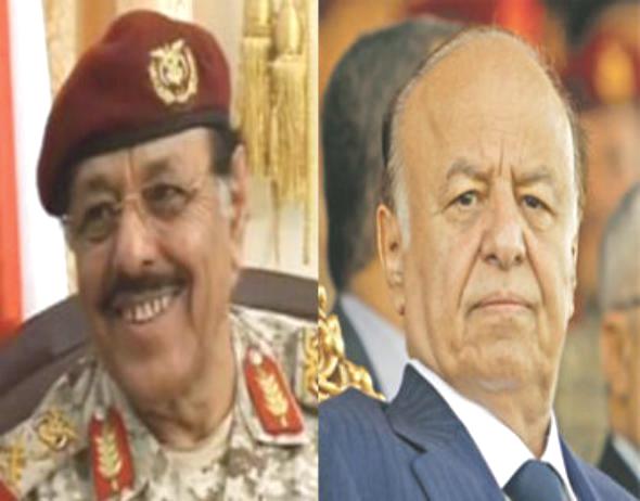 مصادر في الرئاسة اليمنية تنفي اية خلافات بين الرئيس هادي واللواء محسن
