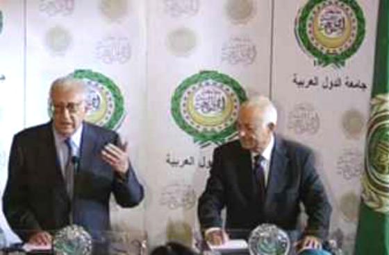نبيل العربي والابراهيمي يبحثان تطور الاوضاع  في سوريا
