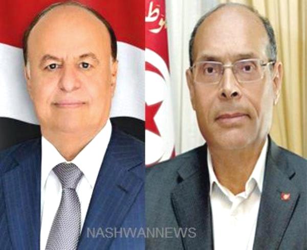 الرئيس اليمني يتلقى اتصالا هاتفيا من الرئيس التونسي بذكرى ثورة فبراير