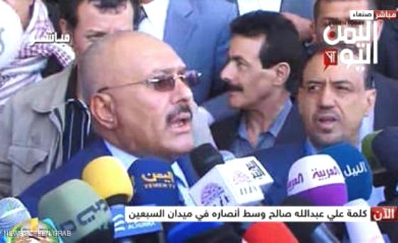 صالح يحاول التنصل من تحالفه مع البيض ويتهمه بالعمالة لإيران