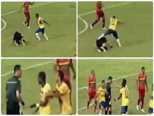بالفيديو.. لاعب يضرب حكماً ويُحرم لسنة كاملة
