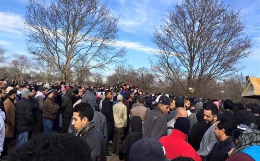جنازة مهيبة ل الملاكم اليمني حمزة الجهمي في أمريكا