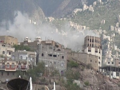 مقتل 4 مدنيين بقصف حوثي على تعز
