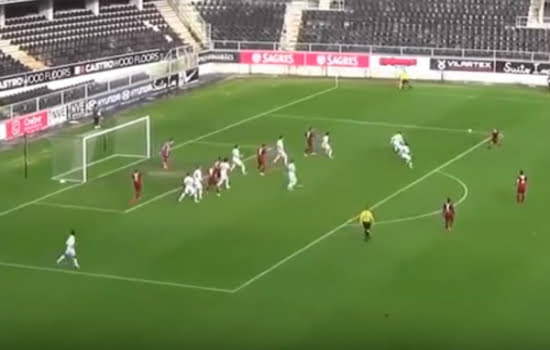 بالفيديو..لاعب برتغالي مغمور يسجل هدفاً رائعاً على طريقة الكبار