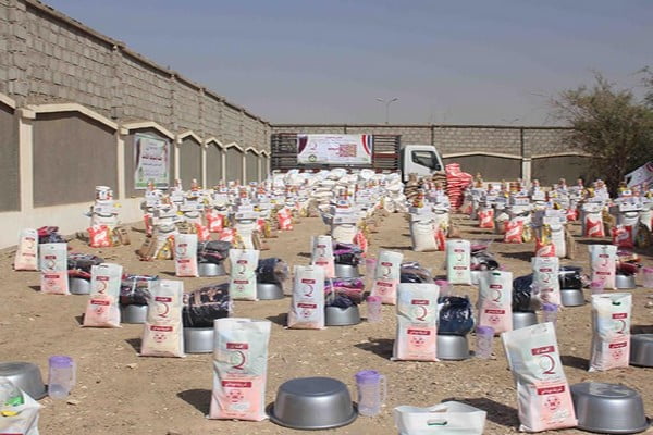 قطر الخيرية تدشن حملة أغيثوهم للنازحين في مأرب