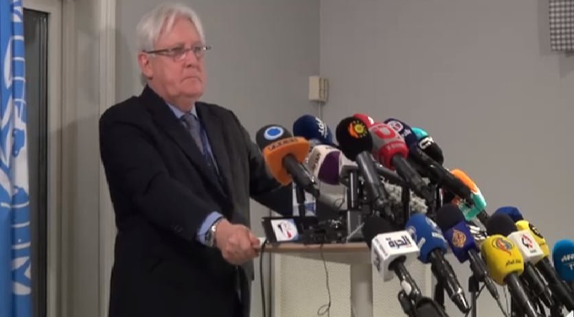 الكشف عن أبرز محاور مبادرة غريفيث لوقف إطلاق النار في اليمن