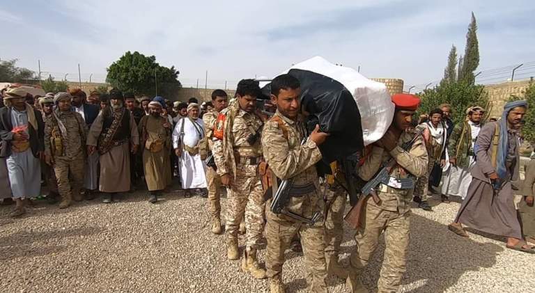 الجوف تشهد مراسم تشييع أركان اللواء 155 صادق العكيمي