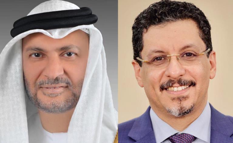 لقاء بن مبارك مع قرقاش: الإمارات تجدد دعمها لليمن وحكومته