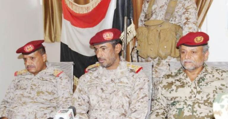 رئيس الأركان في استقبال القوات المشتركة: أحرار اليمن بخندق واحد
