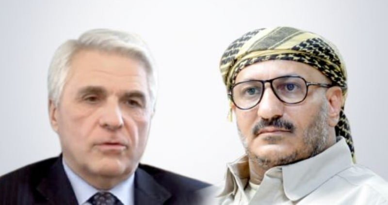 طارق صالح يناقس المستجدات مع سفير روسيا لدى اليمن