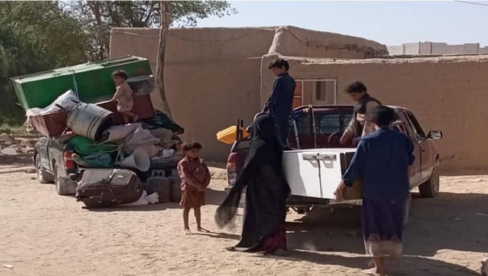 developments of displacement in Marib with Houthis escalation