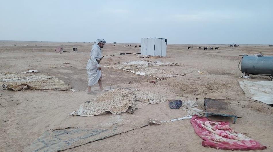 خسائر مخيمات النازحين في 5 محافظات يمنية جراء الأمطار - حصيلة