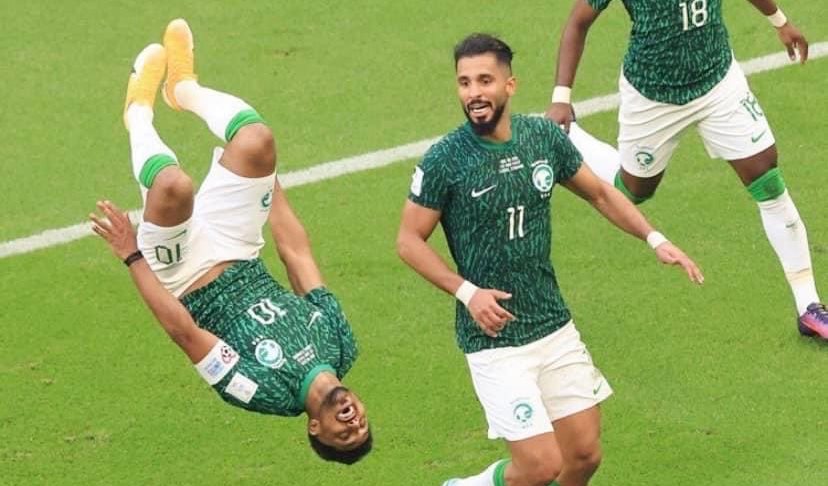 شاهد صور تاريخية من مباراة السعودية - الأرجنتين في كأس العالم