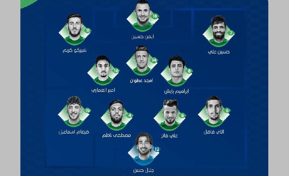تشكيلة المنتخب العراقي بمواجهة عمان نهائي خليجي 25 بالصور